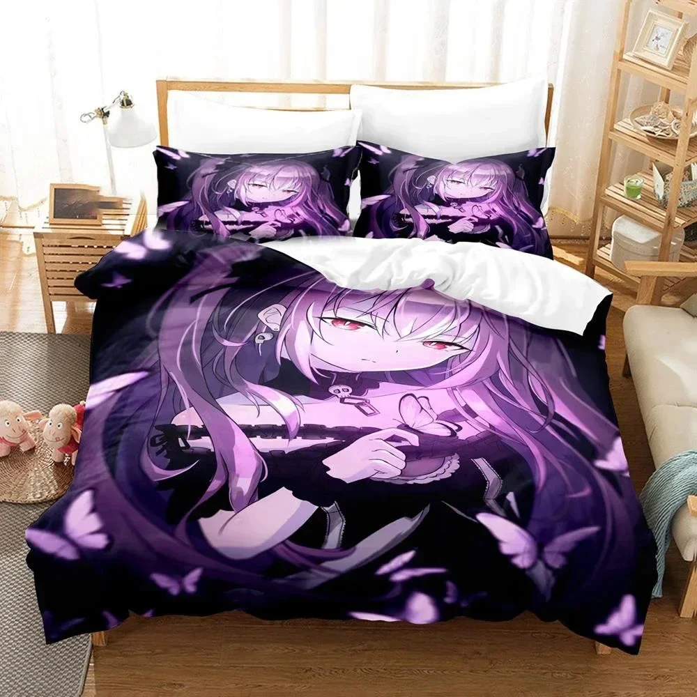 Linen Duvet Cover - 3D Uruha Rushia Anime Hololive Butterfly