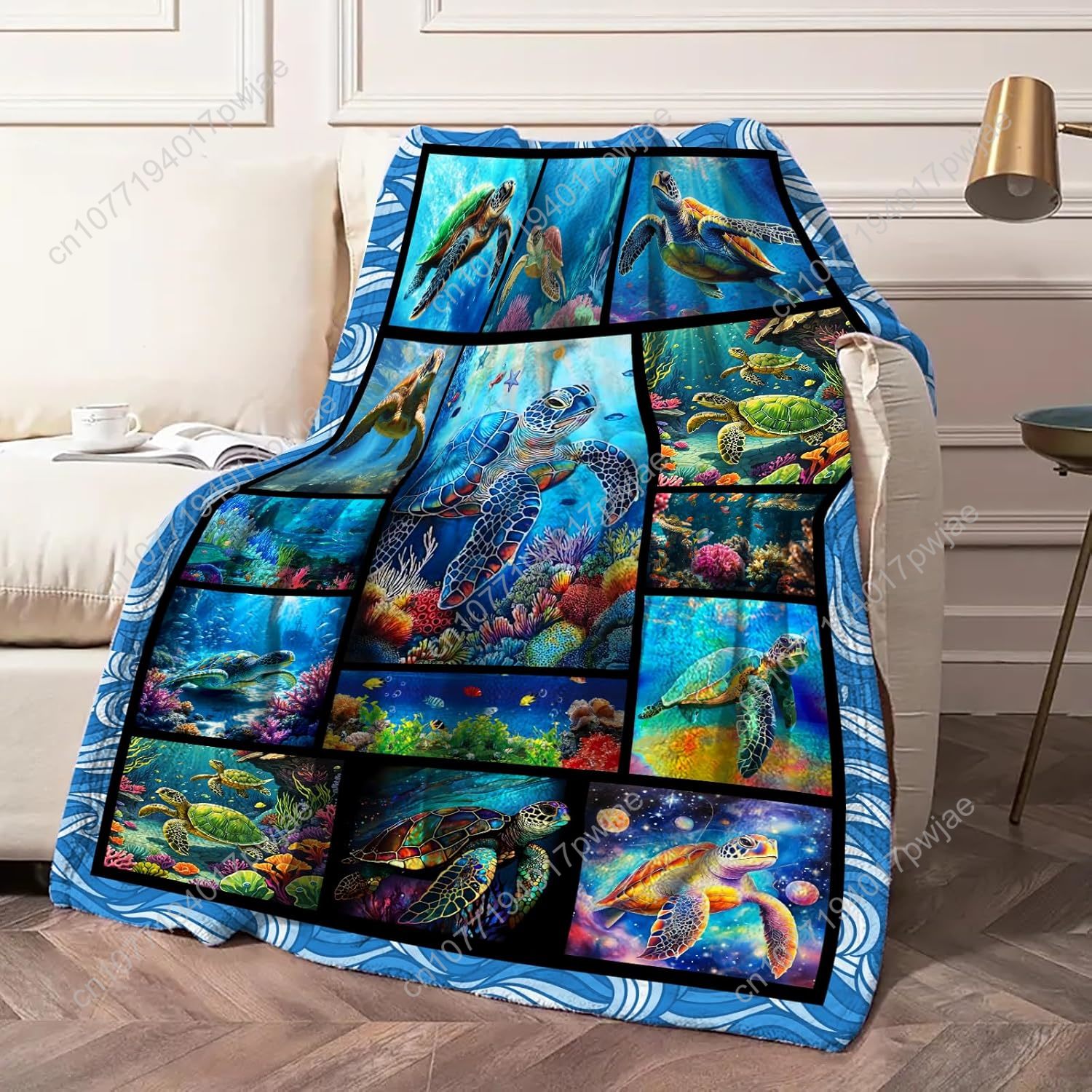 Sea Turtle Flannel Throw Blank - đánh giá và giá Home Textiles Towel