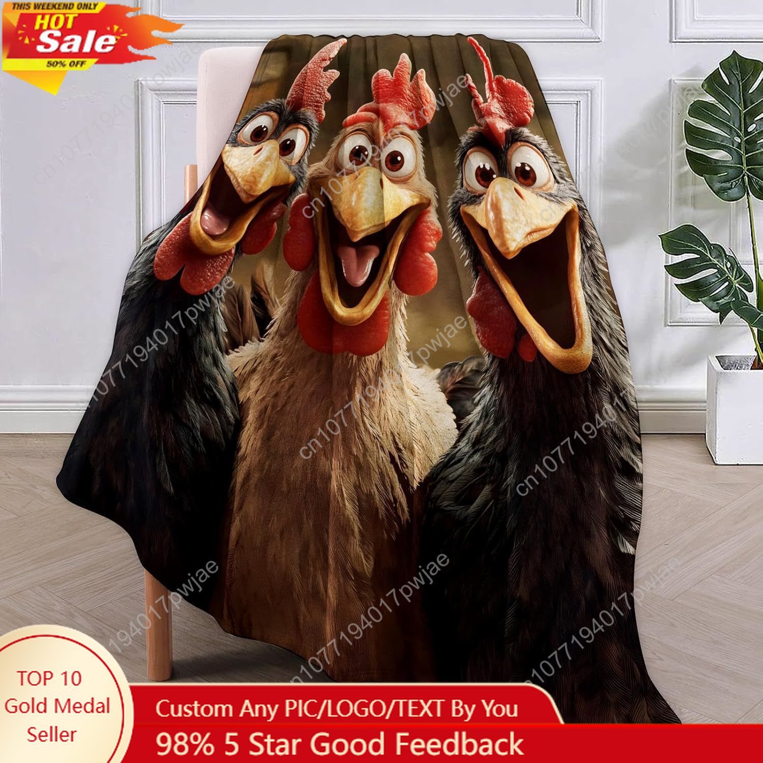 Chickens Blanket Gifts for Wom - đánh giá và giá Home Textiles Towel