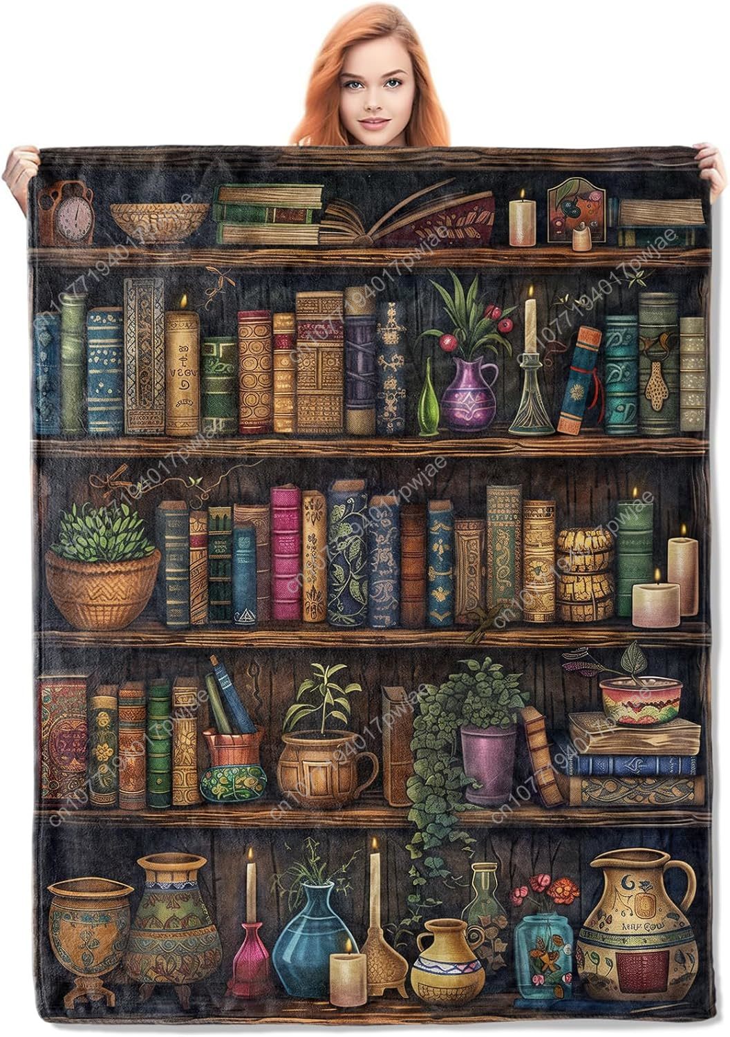 Vintage Bookshelf Blanket Read - đánh giá và giá Home Textiles Towel