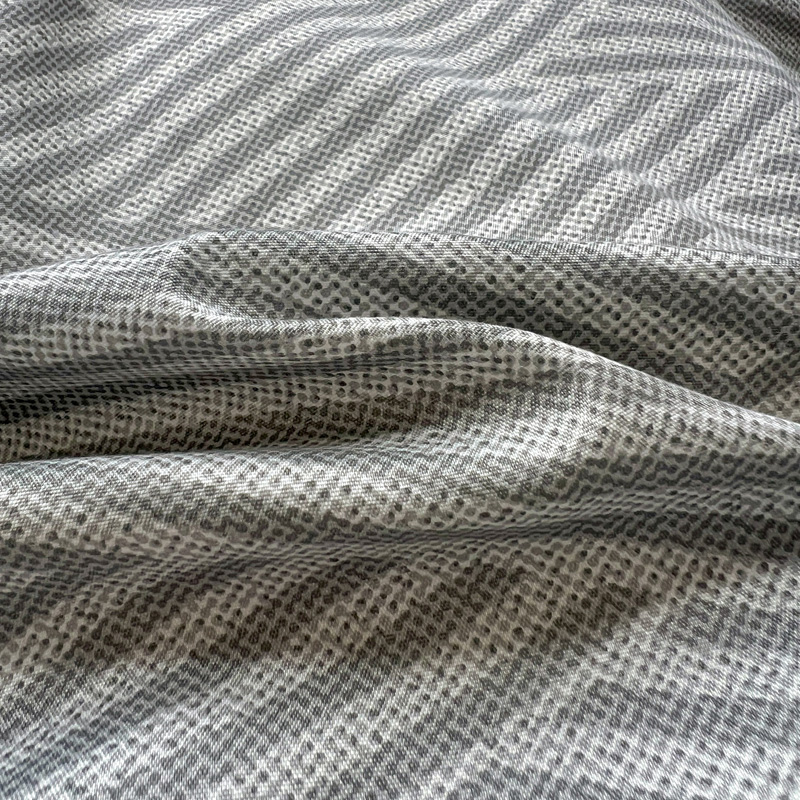 4PC Grey Geometric Bedding Set - đánh giá và giá Linen Duvet Cover