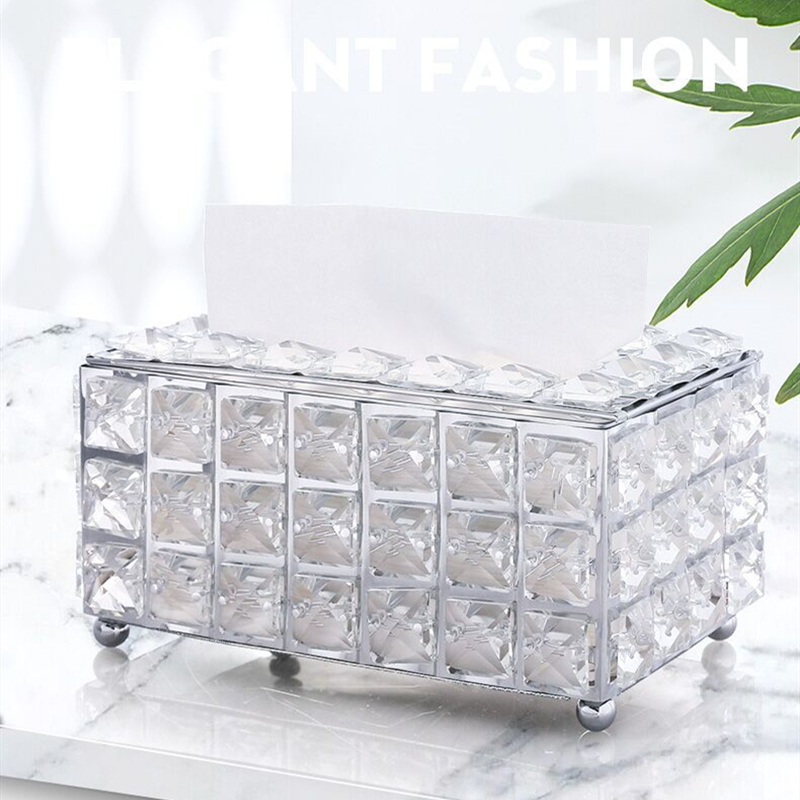 Crystal Glass Tissue Box Cover - đánh giá và giá Home Textiles Towel