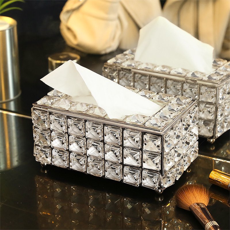 Crystal Glass Tissue Box Cover - đánh giá và giá Home Textiles Towel