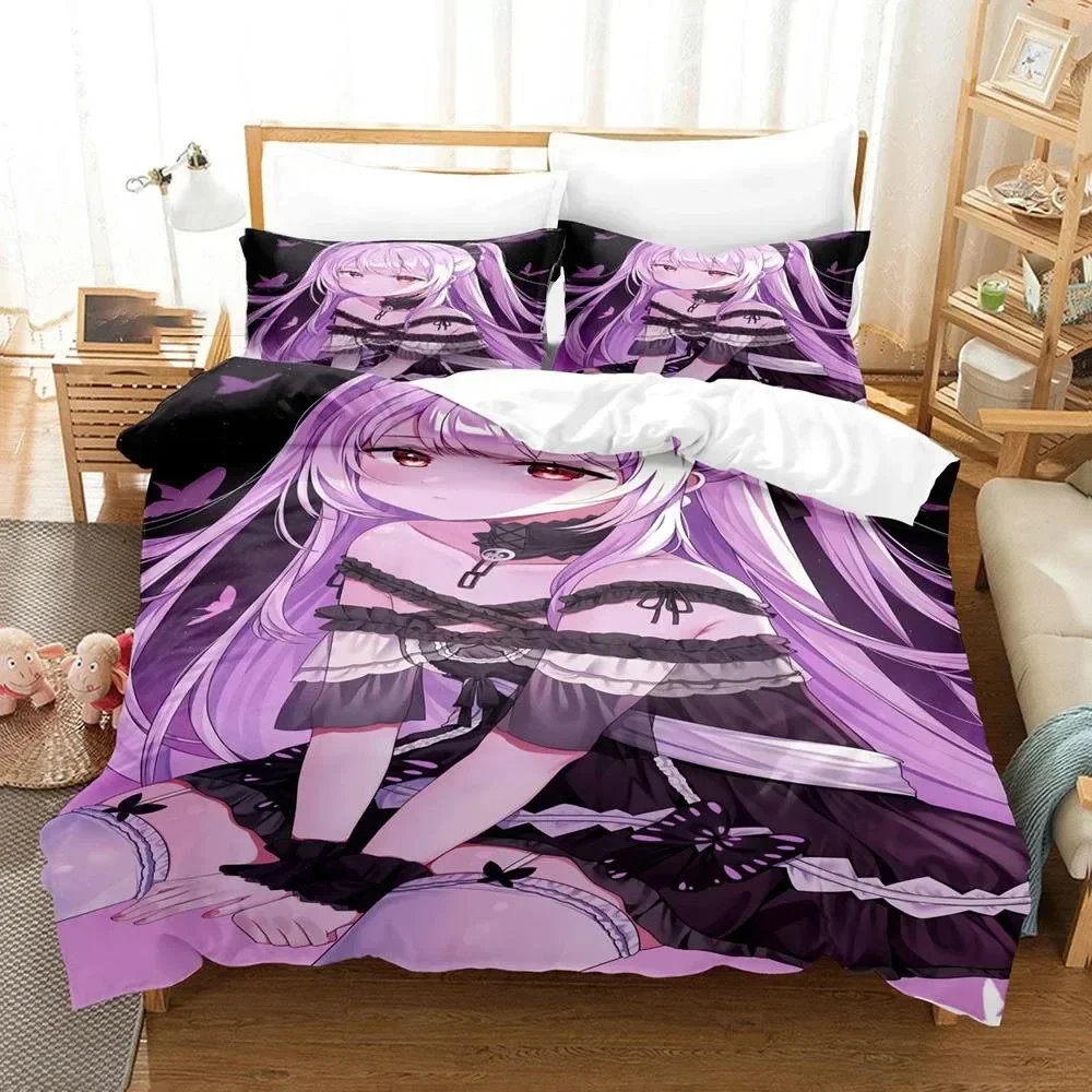 3D Uruha Rushia Anime Hololive - đánh giá và giá Linen Duvet Cover