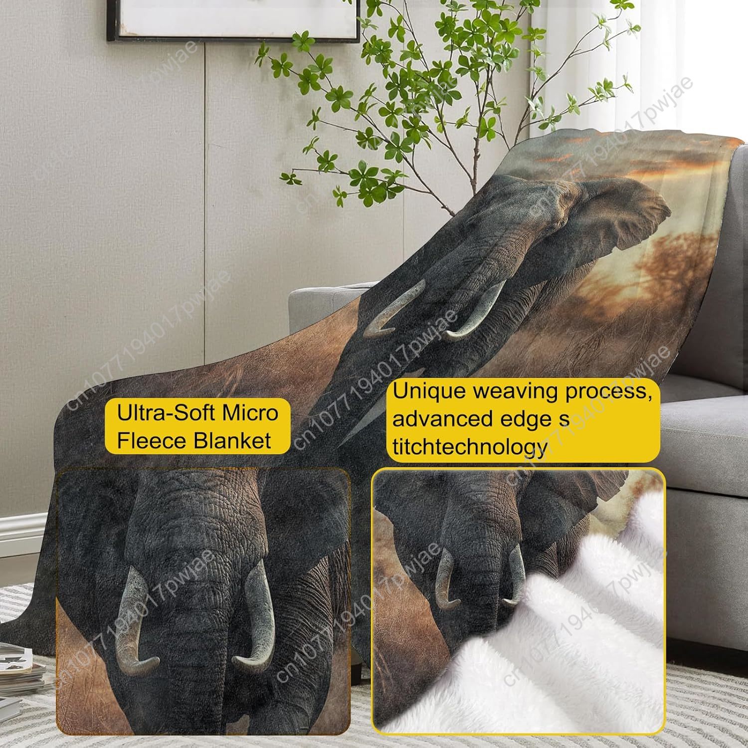Elephant Fleece Blanket, Reali - đánh giá và giá Home Textiles Towel
