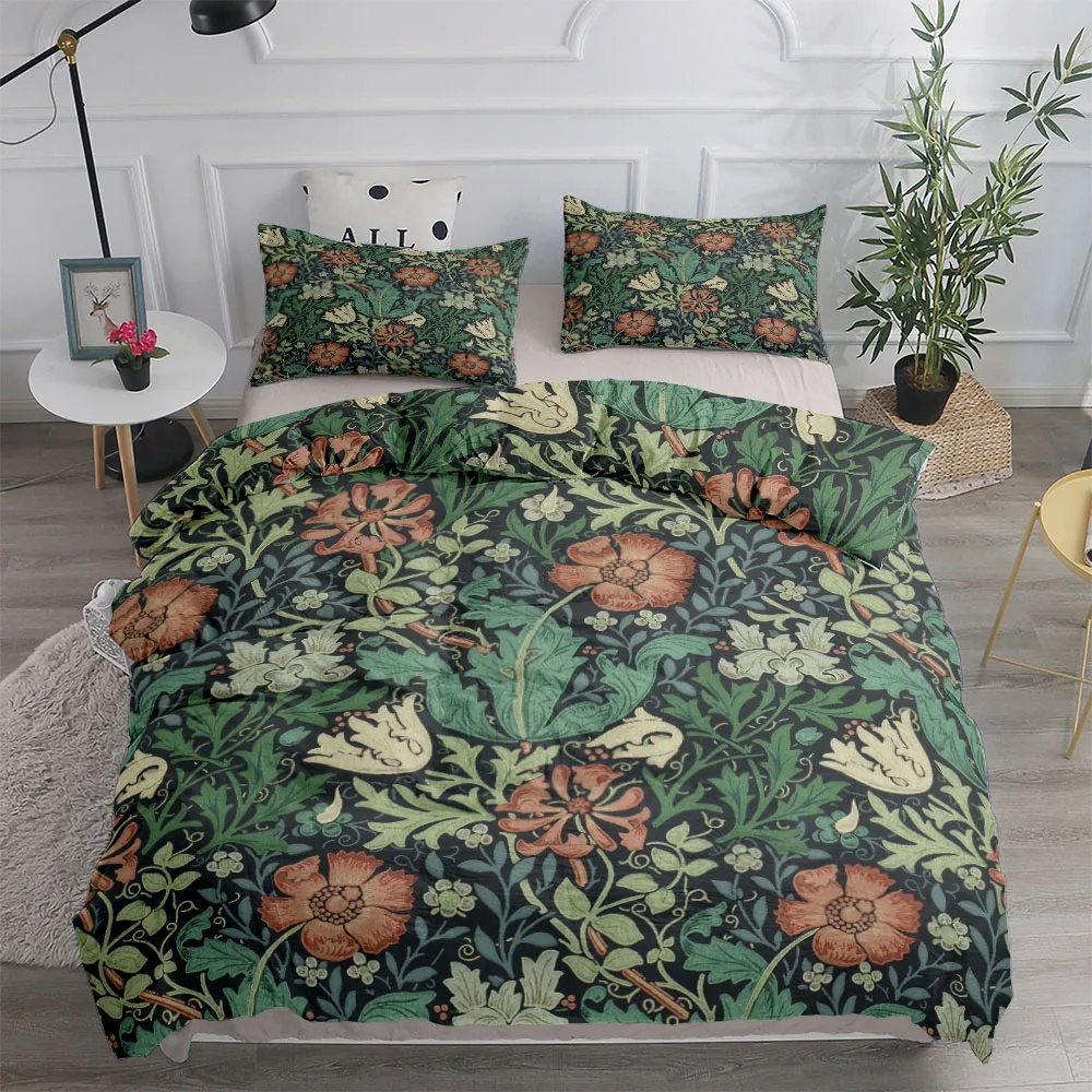 William Morris Neoclassical Fl - đánh giá và giá Linen Duvet Cover