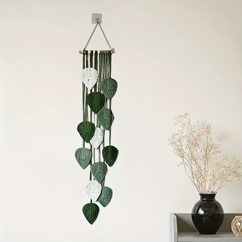 Handwoven Leaf Wall Hanging Ta - đánh giá và giá Home Art Textiles