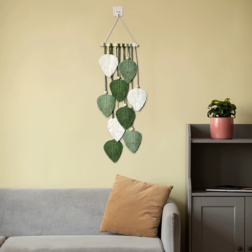 Handwoven Leaf Wall Hanging Ta - đánh giá và giá Home Art Textiles