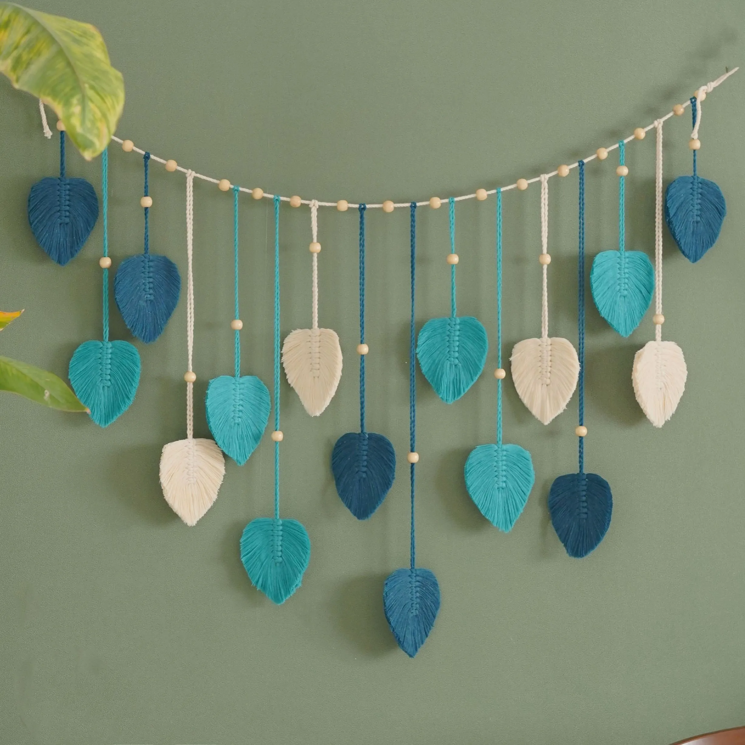 1 Pc Green Leaves Garland, Mac - đánh giá và giá Home Art Textiles