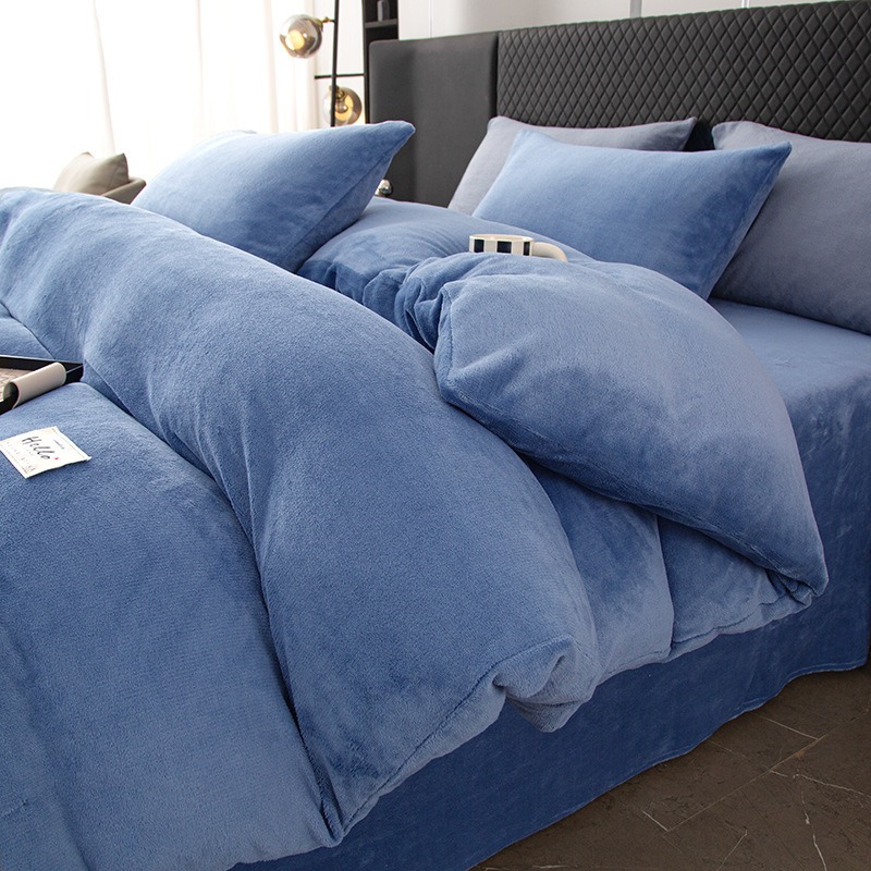 Thickened Milk Velvet Four-Pie - đánh giá và giá Linen Duvet Cover