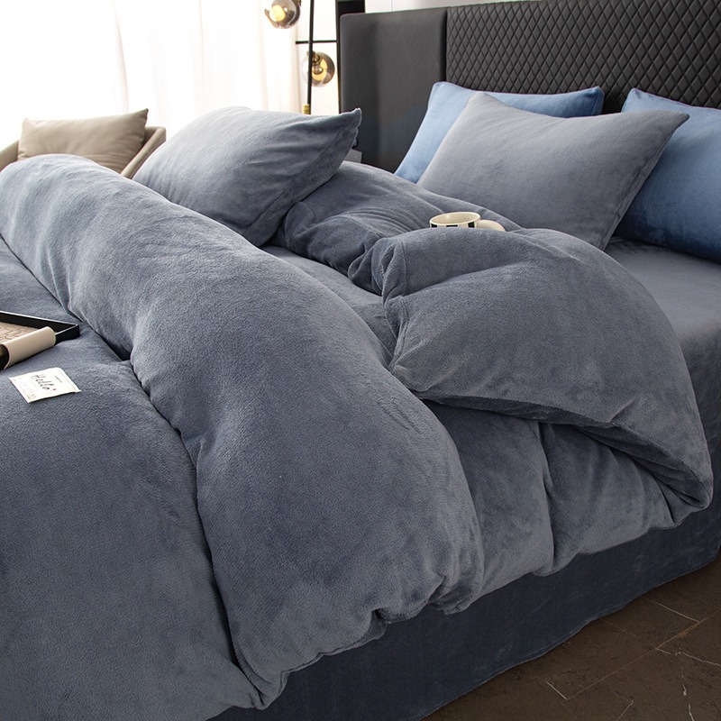 Thickened Milk Velvet Four-Pie - đánh giá và giá Linen Duvet Cover