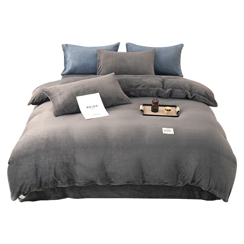 Thickened Milk Velvet Four-Pie - đánh giá và giá Linen Duvet Cover