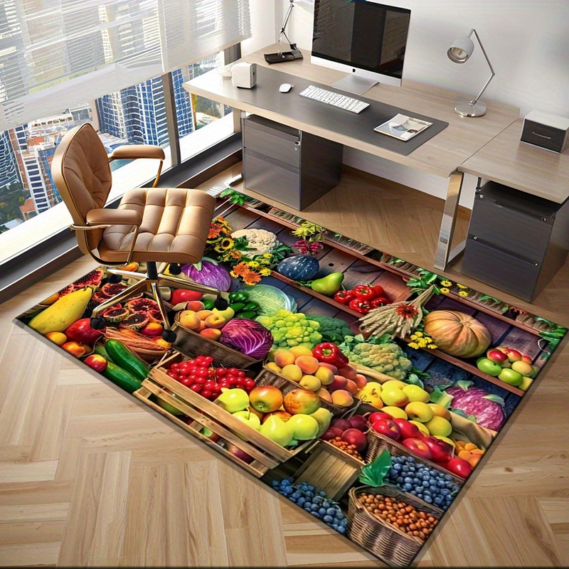 Vibrant Fruit Market Rug for K - đánh giá và giá Home Textiles Market
