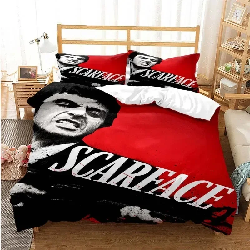 Tony Montana Scarfaces Printed - đánh giá và giá Linen Duvet Cover