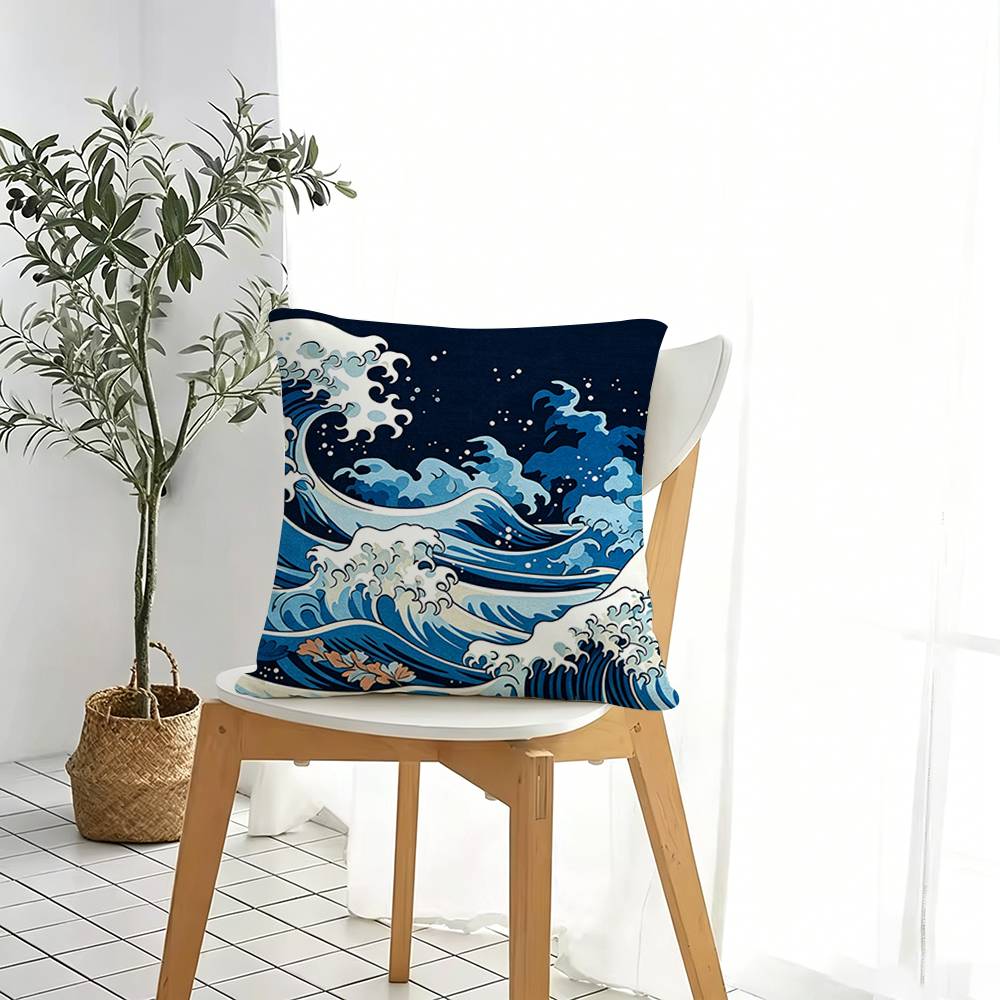 Art Katsushika H-Hokusai  Squa - đánh giá và giá Home Art Textiles